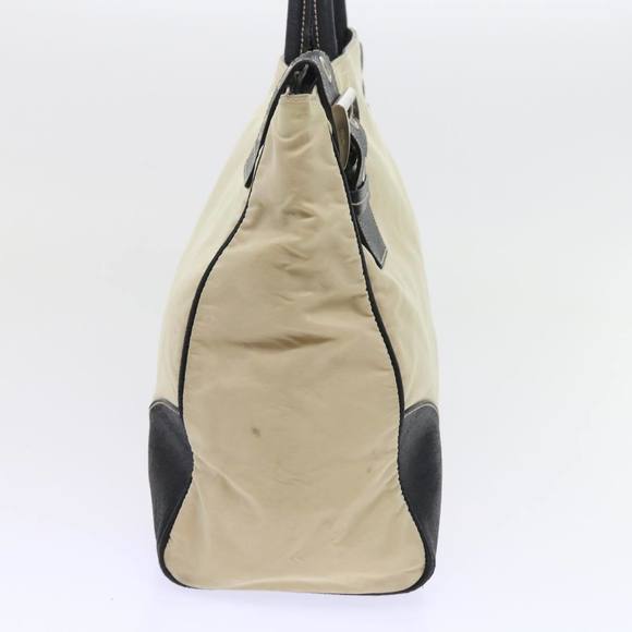 PRADA Tote Bag Nylon Beige Auth ar10404 - Picture 4 of 16